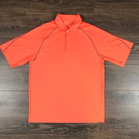 Nike Golf Mens Vintage 2000s Nike FIT-Dry Performance Orange Polo Shirt Sz M NEW - Picture 3 of 11